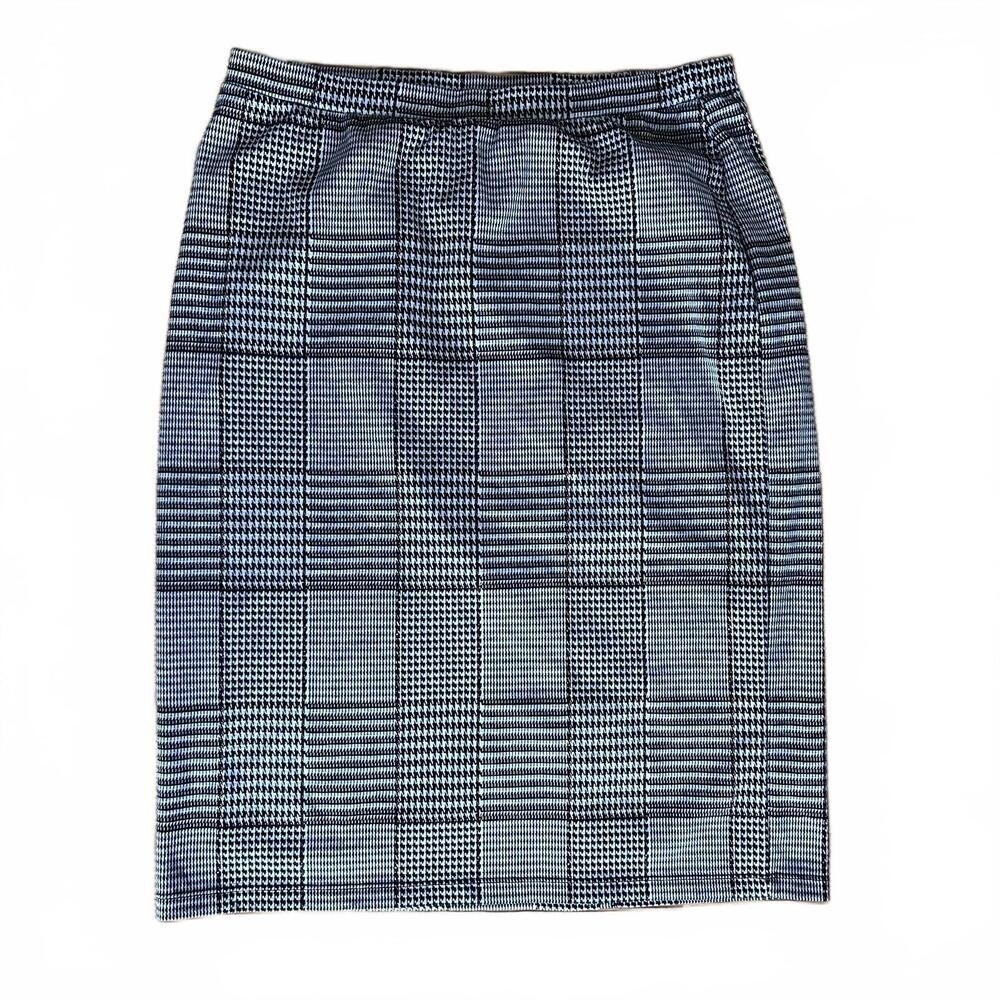 Size Large - Women's - PS Station Concept - Stylish Checkered Pencil Skirt by